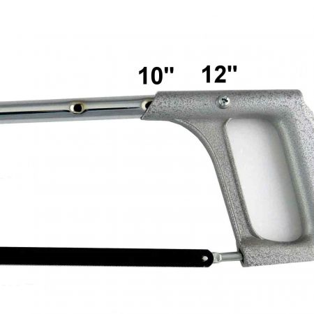 Hacksaw frame avaialbe with mounting two different blade lengths